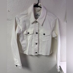 Hollister Women's Ivory Jean Jacket